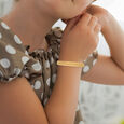 Plain Gold Bracelet, Hollow Casted-Fexi