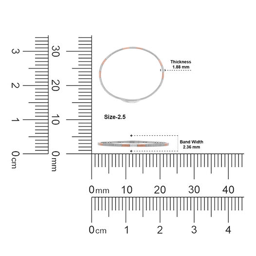 BO in stiff band pattern set with Dia