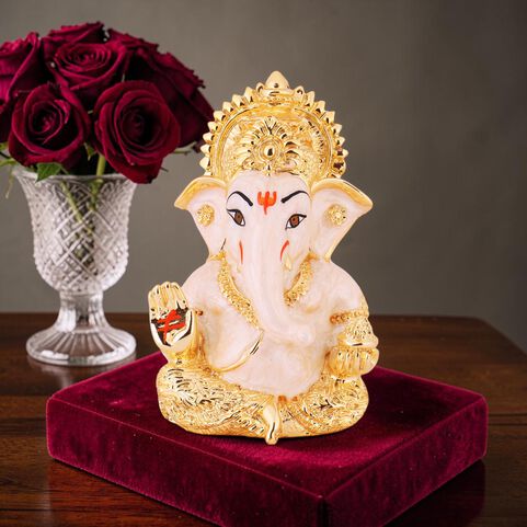 MHK-PXS-166 Pearl white labdhi ganesha