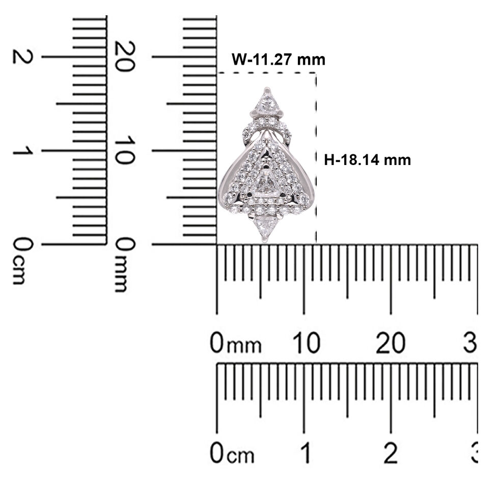 Diamond Earstud With Fancy Cut Diamonds