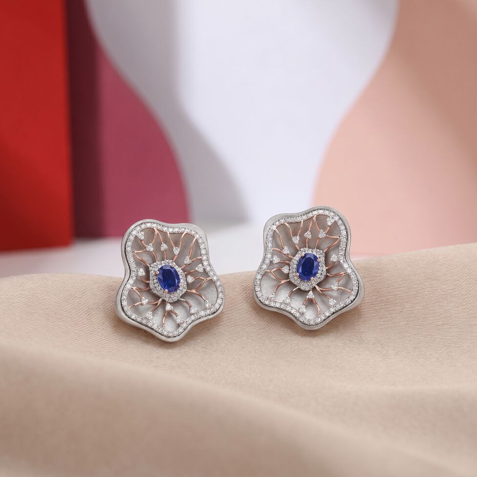 Titanium set with diamonds