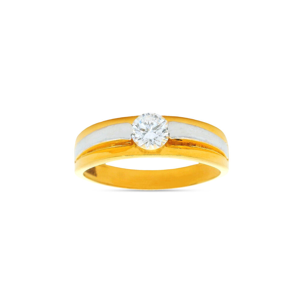 GEMSET GOLD GENTS RING IN CASTING