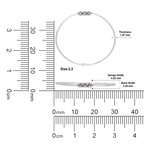 BO in stiff band pattern set with Dia