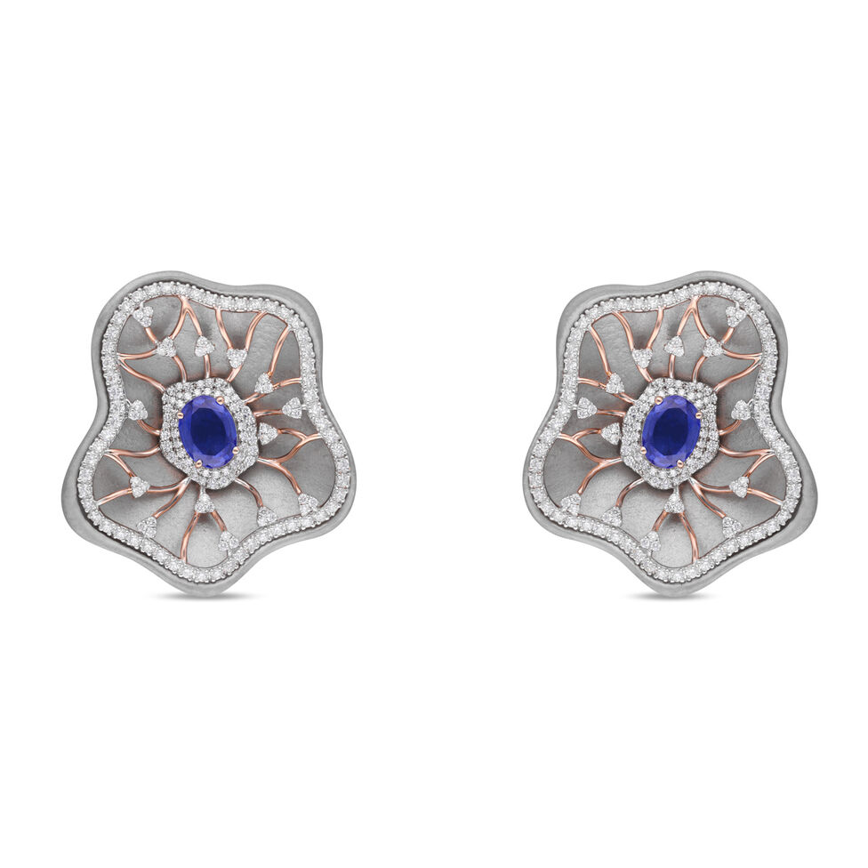 Titanium set with diamonds