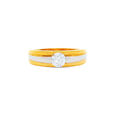 GEMSET GOLD GENTS RING IN CASTING