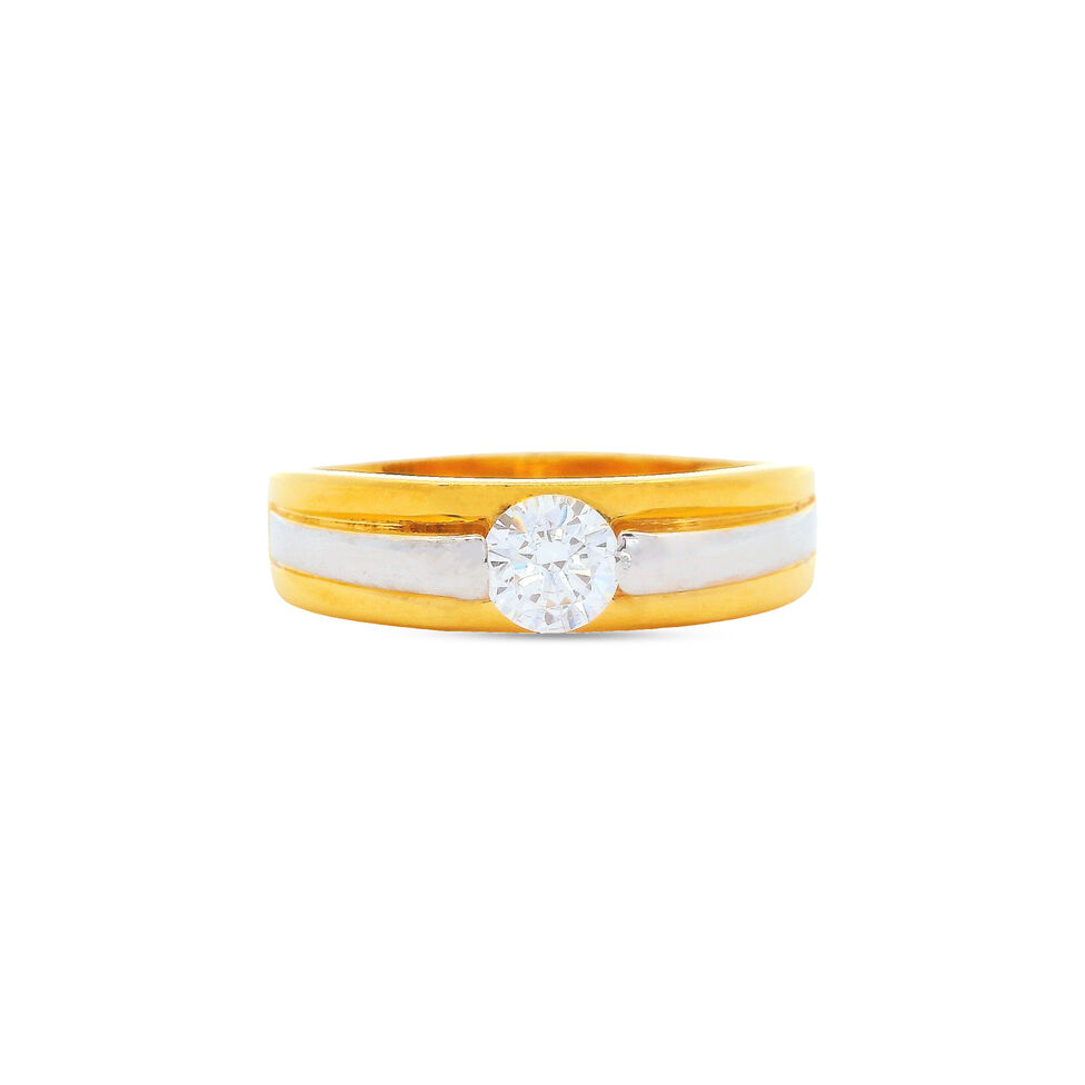 GEMSET GOLD GENTS RING IN CASTING