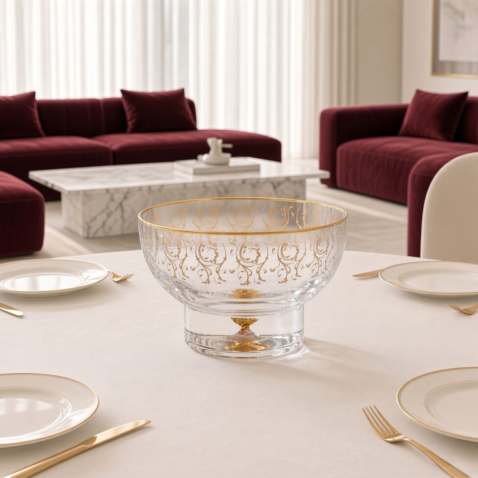 ARV-FB-002 Fruit bowl set of 2 gold foil
