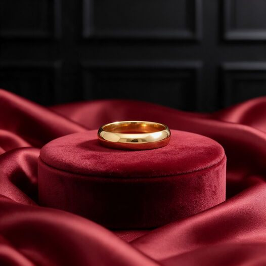 Half Round Wedding Band