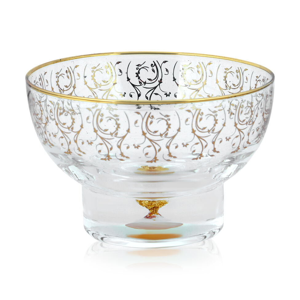 ARV-FB-002 Fruit bowl set of 2 gold foil