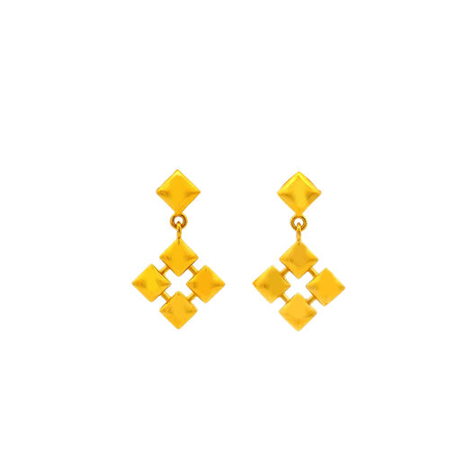 PLAIN GOLD EARDROPS IN CASTING DESIGN