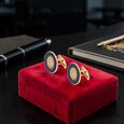 MN in Plain Silver Cufflinks