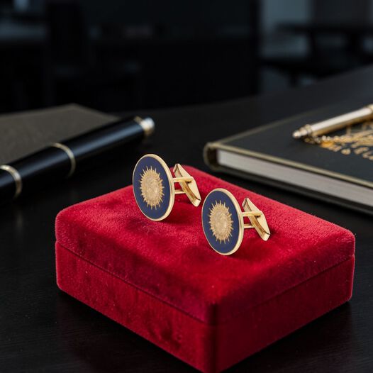 MN in Plain Silver Cufflinks