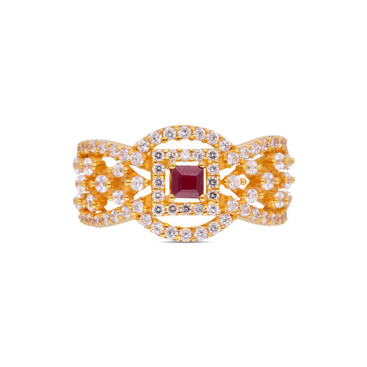 GEMSET GOLD LADIES RING IN CASTING