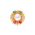 NOSE SCREW IN GEM/FILIGREE/DIEGOLD