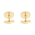 MN in Plain Silver Cufflinks