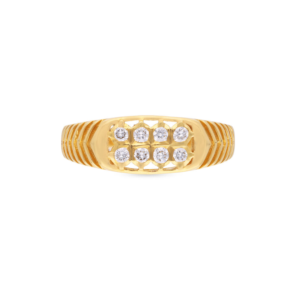Diamond Ring in 8 Dia Box,Gentlemen 2Row