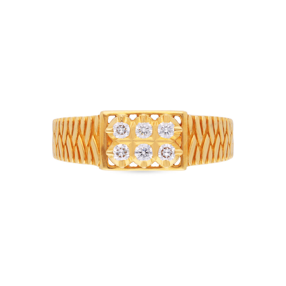 Diamond Ring in 6 Dia Box,Gentlemen 2Row