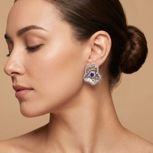 Titanium set with diamonds