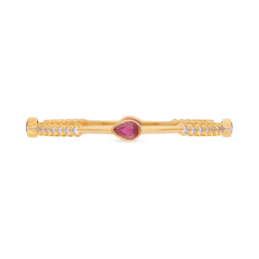 Diamond Bangles In Fancy Patt with Gems