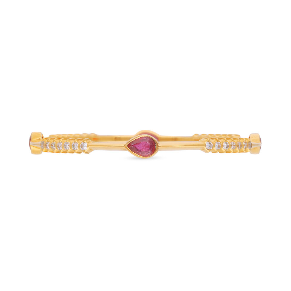Diamond Bangles In Fancy Patt with Gems