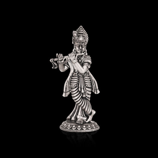 Silver Idol - Krishna Without Prabhavali