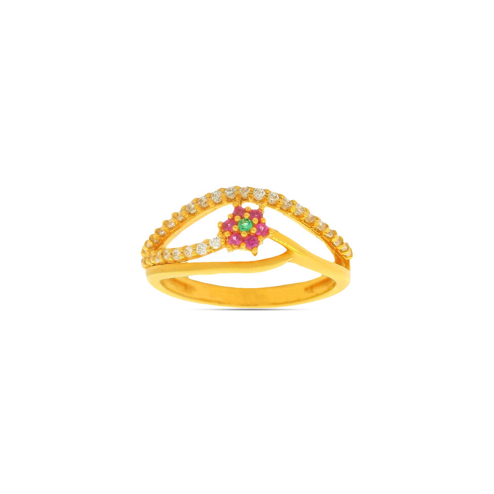 GEMSET GOLD LADIES RING IN CASTING