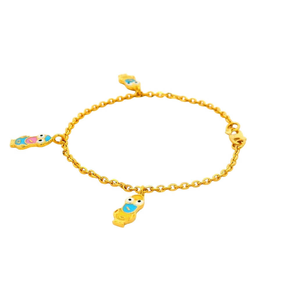 Plain Gold �Honey Bee� kids1-12 Bangles