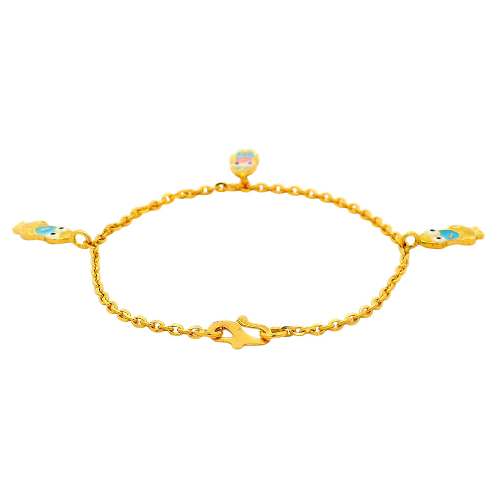 Plain Gold �Honey Bee� kids1-12 Bangles