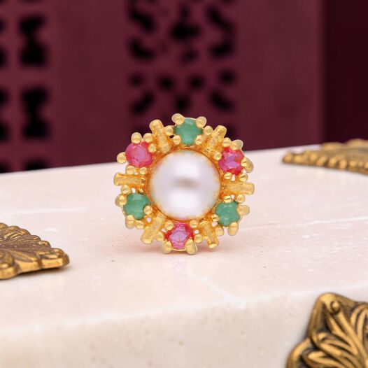 NOSE SCREW IN GEM/FILIGREE/DIEGOLD