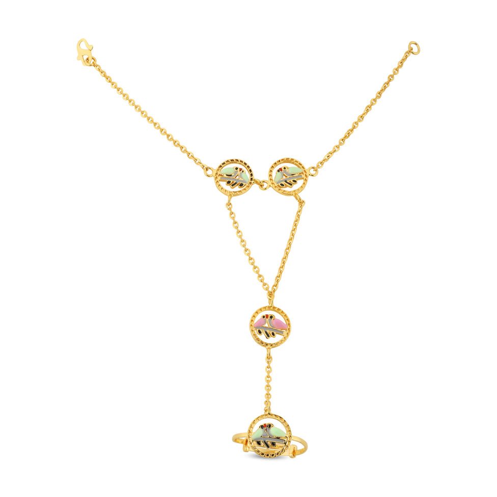 PLAIN GOLD HAND SET/HATHPHOOL DESIGN