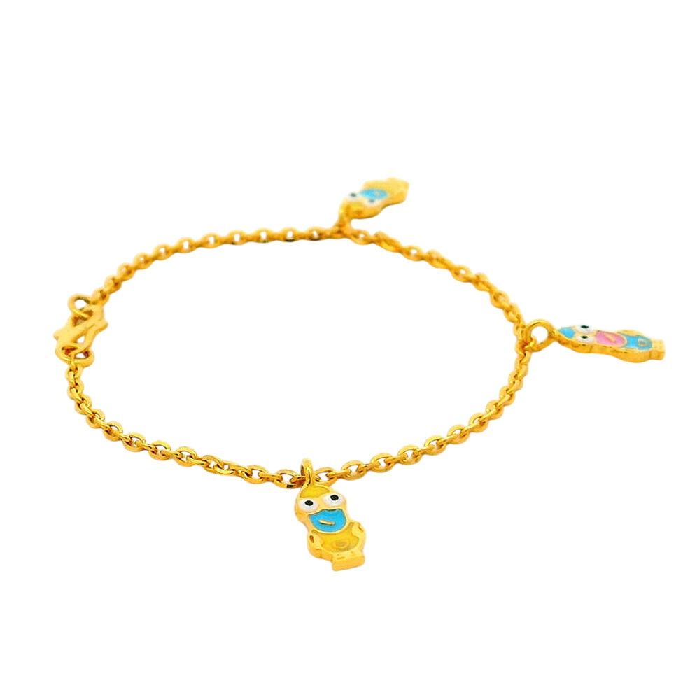 Plain Gold �Honey Bee� kids1-12 Bangles