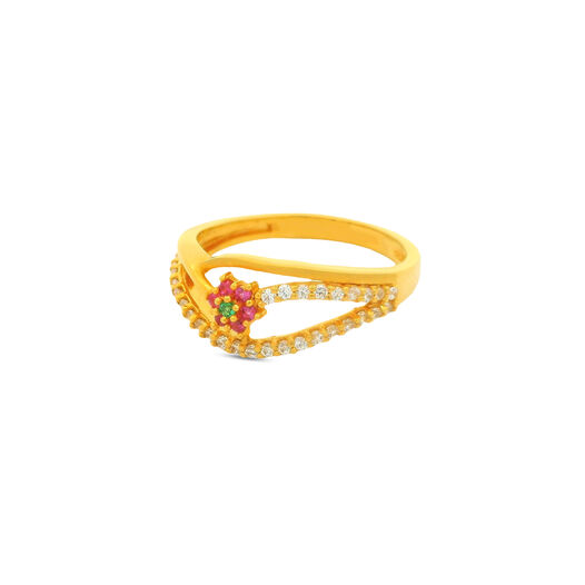 GEMSET GOLD LADIES RING IN CASTING