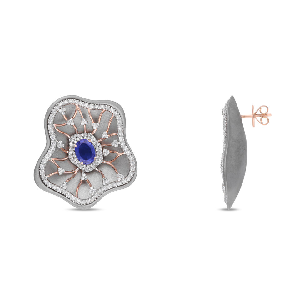 Titanium set with diamonds