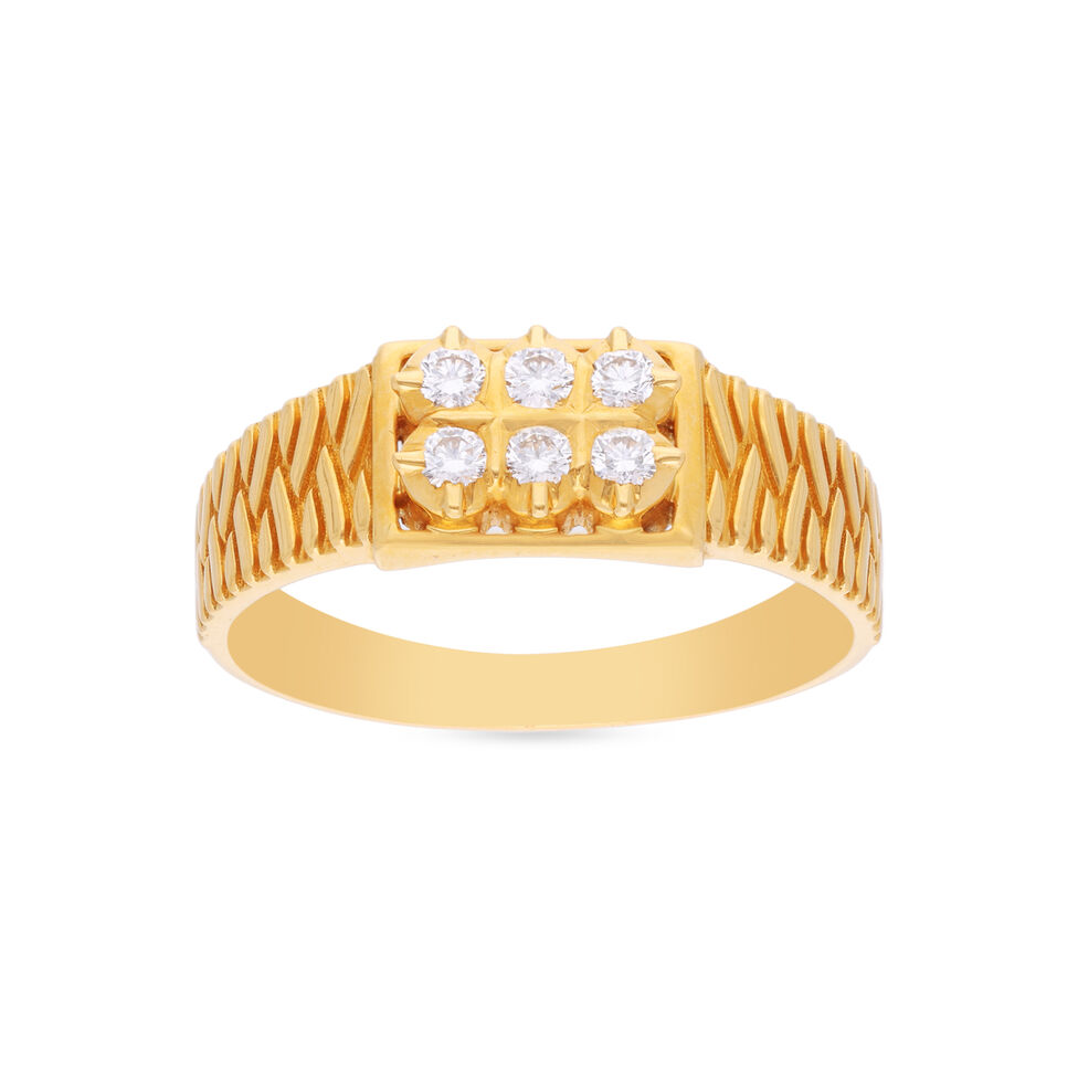 Diamond Ring in 6 Dia Box,Gentlemen 2Row