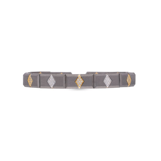 Titanium set with diamonds