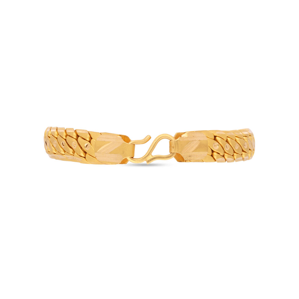 Plain Gold Bracelet, Hollow Casted-Fexi