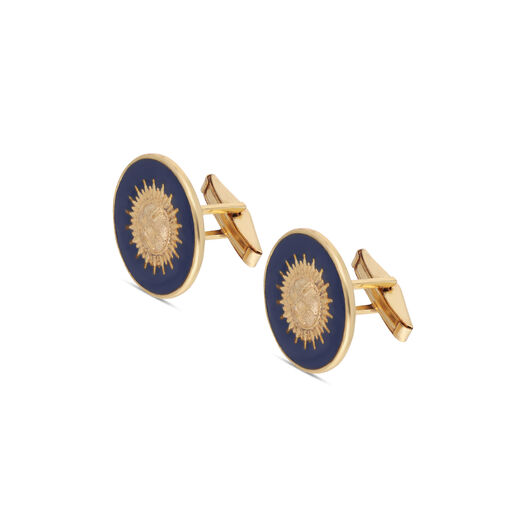 MN in Plain Silver Cufflinks