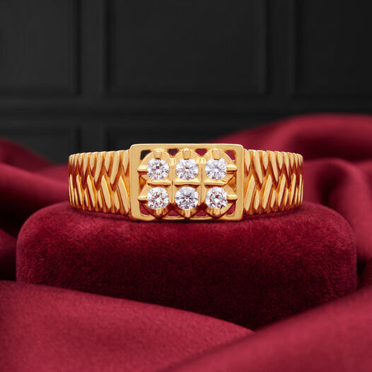 Diamond Ring in 6 Dia Box,Gentlemen 2Row