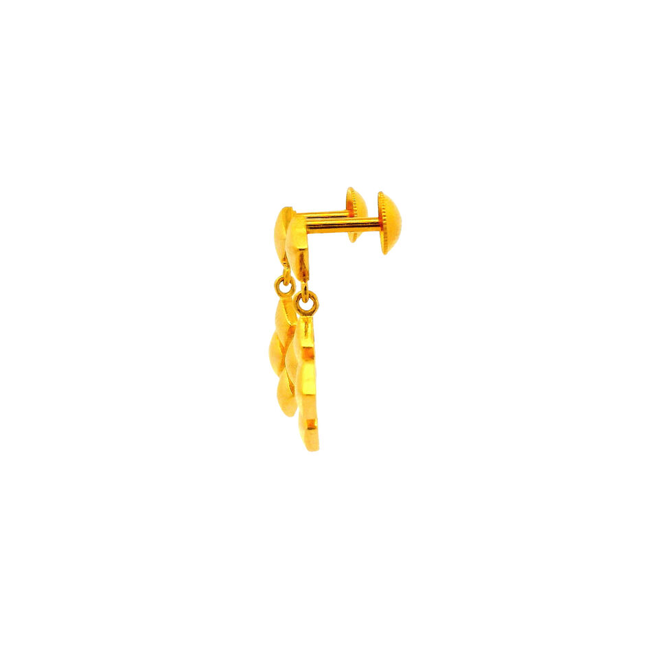 PLAIN GOLD EARDROPS IN CASTING DESIGN