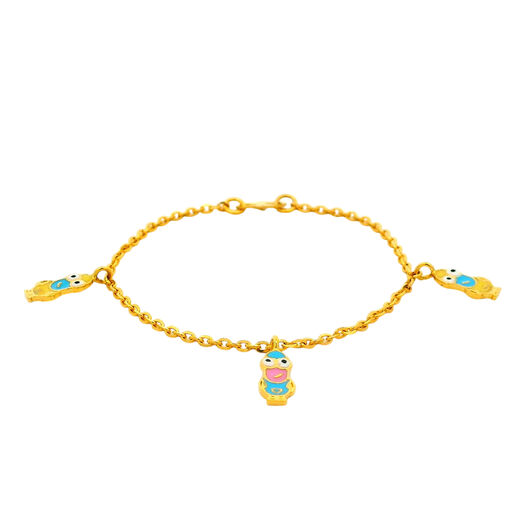 Plain Gold �Honey Bee� kids1-12 Bangles