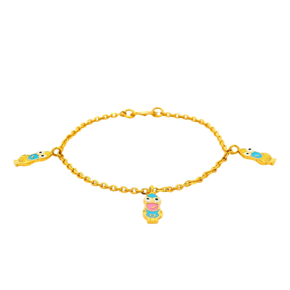 Plain Gold �Honey Bee� kids1-12 Bangles