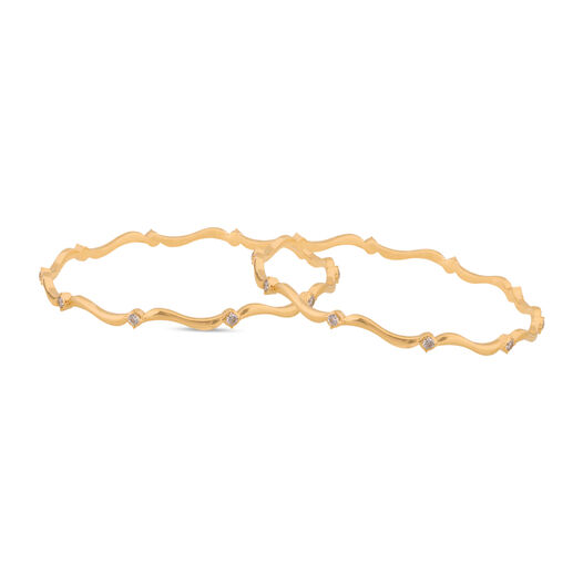 GEMSET BANGLE PAIR IN CASTING DESIGN