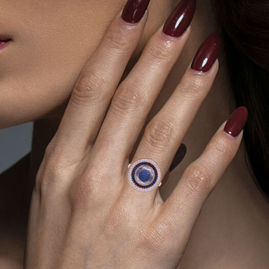 GEMSET GOLD LADIES RING IN CASTING