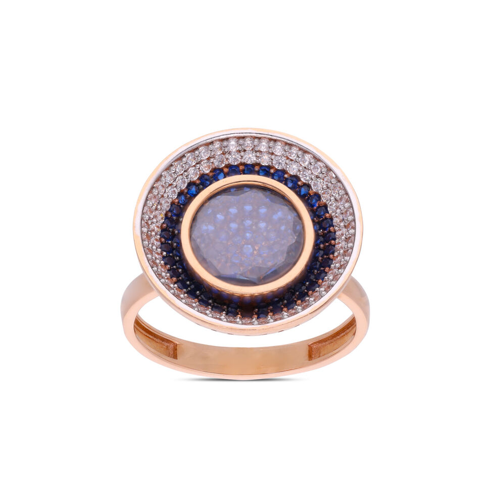 GEMSET GOLD LADIES RING IN CASTING
