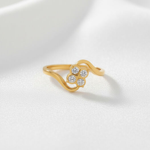 Diamond Ring in Fancy Design for Ladies