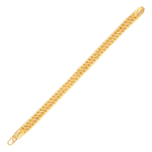 Plain Gold Bracelet, Hollow Casted-Fexi