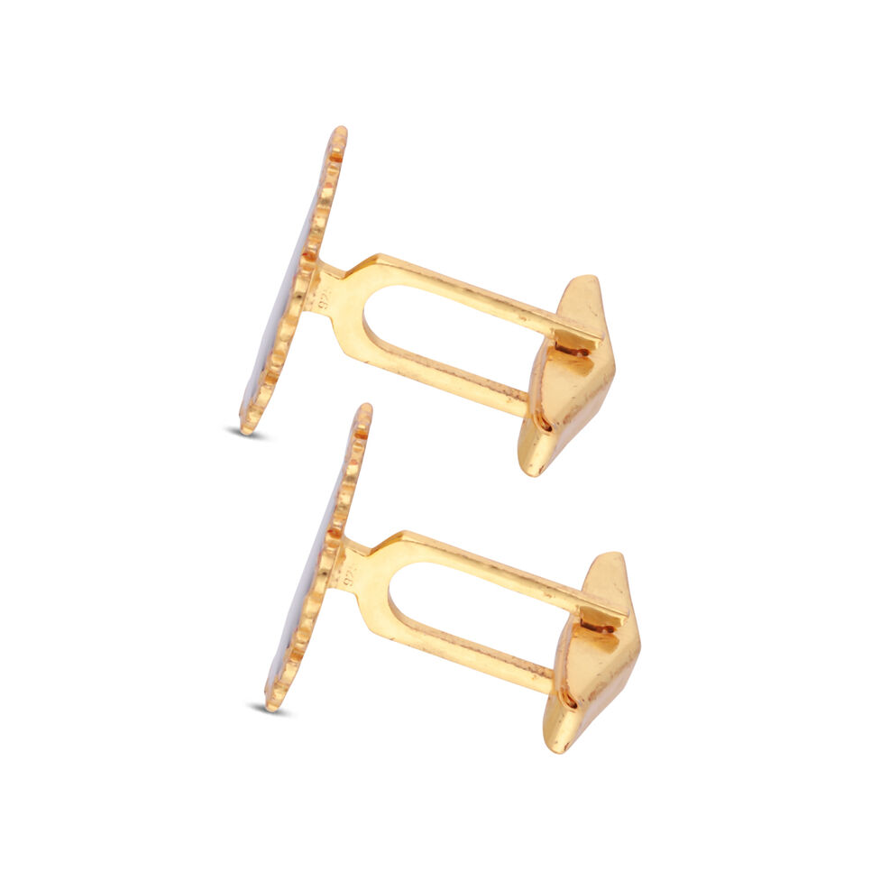 MN in Plain Silver Cufflinks