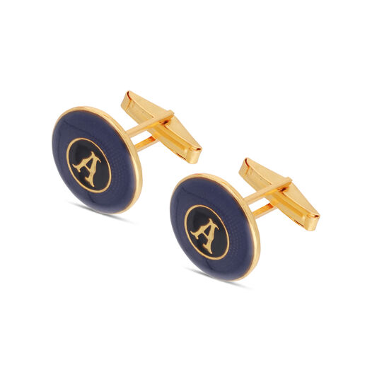 MN in Plain Silver Cufflinks
