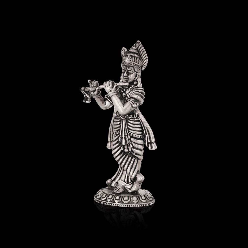 Silver Idol - Krishna Without Prabhavali
