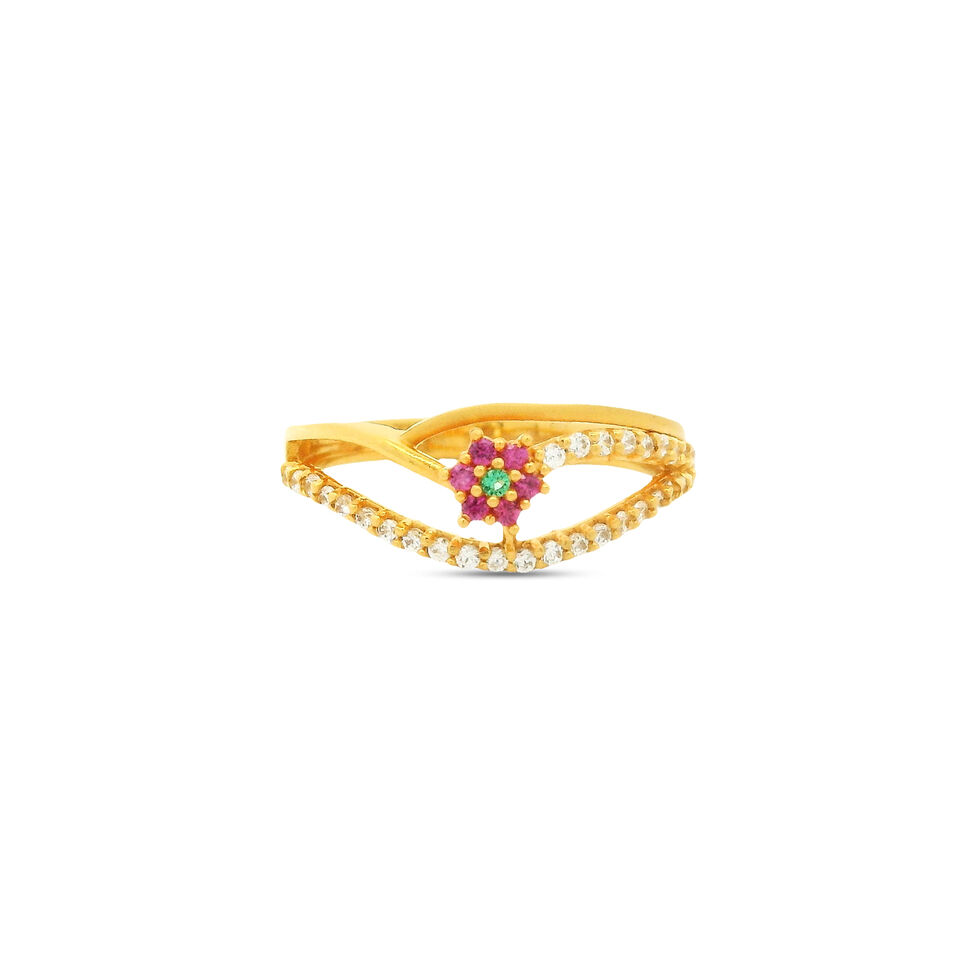 GEMSET GOLD LADIES RING IN CASTING